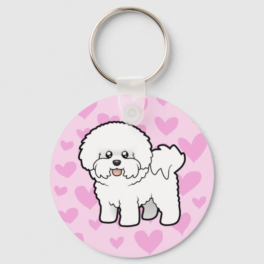 Bichon Frise Love Sleutelhanger (Voorkant)