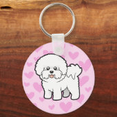 Bichon Frise Love Sleutelhanger (Voorkant)