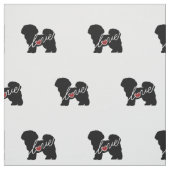 Bichon Frise Love Stof (Swatch)