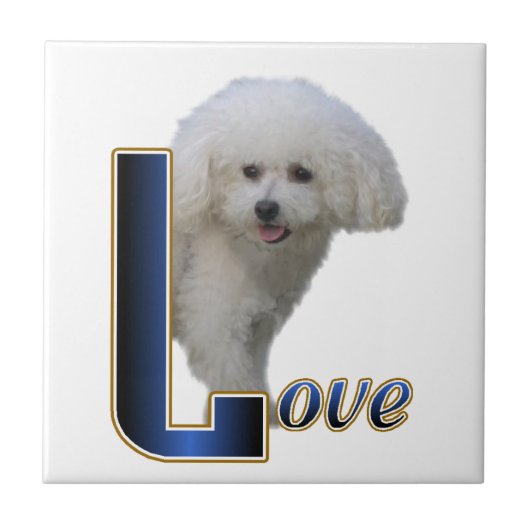 Bichon Frise Love Tegeltje (Voorkant)