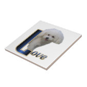 Bichon Frise Love Tegeltje (Zijkant)