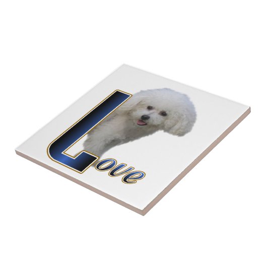 Bichon Frise Love Tegeltje (Zijkant)