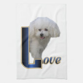 Bichon Frise Love Theedoek (Verticaal)