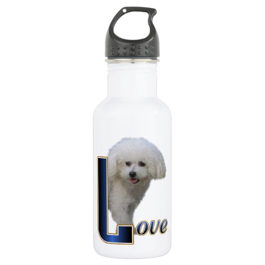 Bichon Frise Love Waterfles (Voorkant)