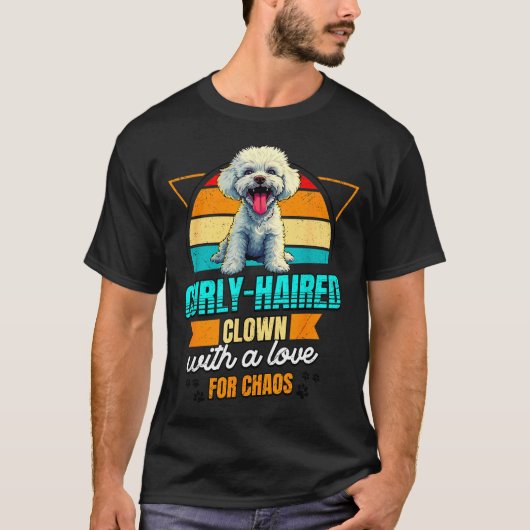 Bichon Frise Lover Funny Bichon Frise Retro  T-shirt (Voorkant)