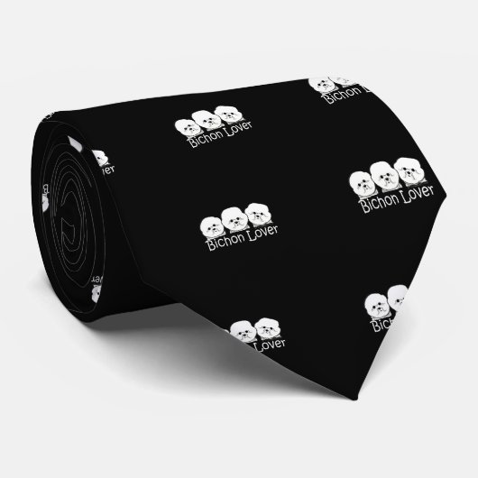 Bichon Frise Lover Stropdas (Opgerold)