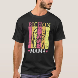 Bichon Frise Mama Dog Puppy Paw Love T-shirt