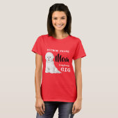 Bichon Frise mama Favoriete Gig Red T-shirt (Voorkant volledig)
