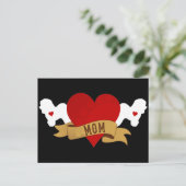 Bichon Frise mama [Tattoo stijl] Briefkaart (Staand voorkant)