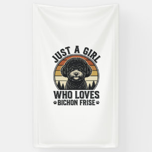 Bichon Frise Meisje Vintage Hond Liefhebber Shirt_ Spandoek