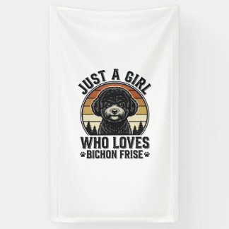 Bichon Frise Meisje Vintage Hond Liefhebber Shirt_ Spandoek