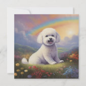 Bichon Frise Memorial Aangepaste hondennaam Rainbo (Voorkant)