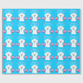 Bichon Frise met Cupcakes Birthday Wrapping Paper Cadeaupapier (Vlak)