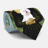 Bichon Frise met Mona Lisa Stropdas (Opgerold)