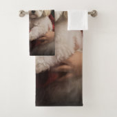 Bichon Frise met Sinterklaas Feestelijke Kerstmis Bad Handdoek (Insitu)