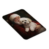 Bichon Frise met Sinterklaas Feestelijke Kerstmis Magneet (Rechterzijde)
