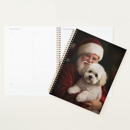 Bichon Frise met Sinterklaas Feestelijke Kerstmis Planner (Display)