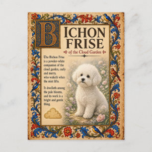 Bichon Frise, Middeleeuwse Bestiarium Kunst Briefkaart