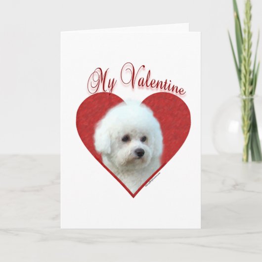 Bichon Frise Mijn Valentijn Feestdagen Kaart (Voorkant)