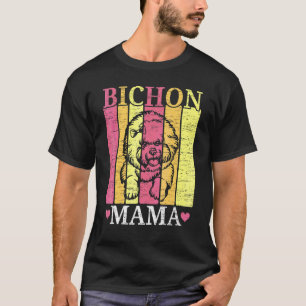 Bichon Frise Moeder Hond Fokker Puppy Poot Liefd T-shirt