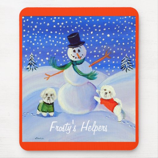 Bichon Frise Mousepad Muismat (Voorkant)