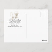 Bichon Frise Moving Announcement Briefkaart (Achterkant)