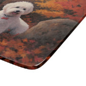 Bichon Frise n Autumn Leaves Herfst Inspire Snijplank (Hoek)