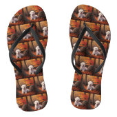 Bichon Frise n Autumn Leaves Herfst Inspire Teenslippers (Voetbed)