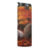 Bichon Frise n Autumn Leaves Herfst Inspire Thermosbeker (Geroteerd rechts)