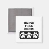 Bichon Frise Neef Magneet (Voorkant / Achterkant)