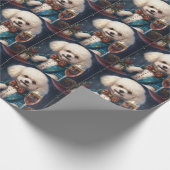Bichon Frise Nieuwjaar Cadeaupapier (Hoek)
