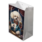 Bichon Frise Nieuwjaar Medium Cadeauzakje (Achterkant Gekanteld)