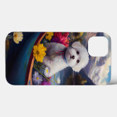 Bichon Frise op een peddel: Een landschappelijk av Case-Mate iPhone Case (Achterkant (horizontaal))