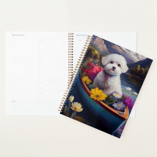 Bichon Frise op een peddel: Een Schilderachtig avo Planner (Display)