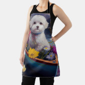 Bichon Frise op een peddel: Een Schilderachtig avo Schort (Insitu)