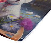 Bichon Frise op een peddel: Een Schilderachtig avo Snijplank (Hoek)