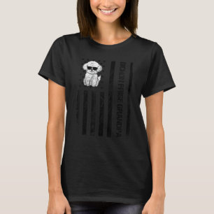 Bichon Frise Opa USA Flag Funny Bichon Frise O T-shirt