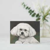 Bichon Frise Original Dog Art Briefkaart (Staand voorkant)
