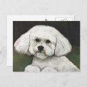 Bichon Frise Original Dog Art Briefkaart (Voorkant / Achterkant)