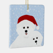 Bichon Frise-Ornament Keramisch Ornament (Rechts)