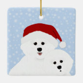 Bichon Frise-Ornament Keramisch Ornament (Achterkant)