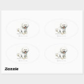Bichon Frise Ovale Sticker (Vel)