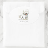 Bichon Frise Ovale Sticker (Tas)