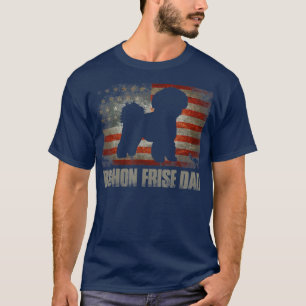 Bichon Frise Pa -Amerikaans vlagpatriottisch T-shirt