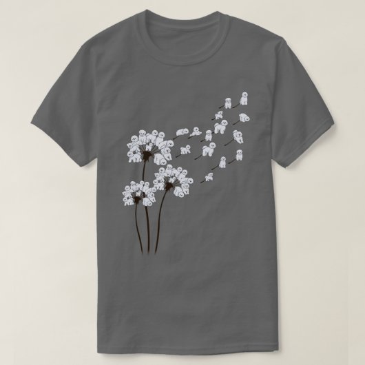 Bichon Frise paardenbloem T-shirt (Design voorkant)