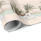 Bichon Frise Palmy Beach Cadeaupapier (Rol Hoek)