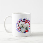 Bichon Frise Patriot Koffiemok (Links)