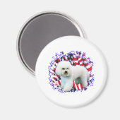 Bichon Frise Patriot Magneet (Voorkant / Achterkant)