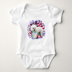 Bichon Frise Patriot Romper