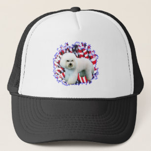 Bichon Frise Patriot Trucker Pet